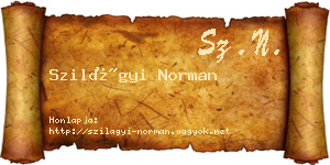 Szilágyi Norman névjegykártya